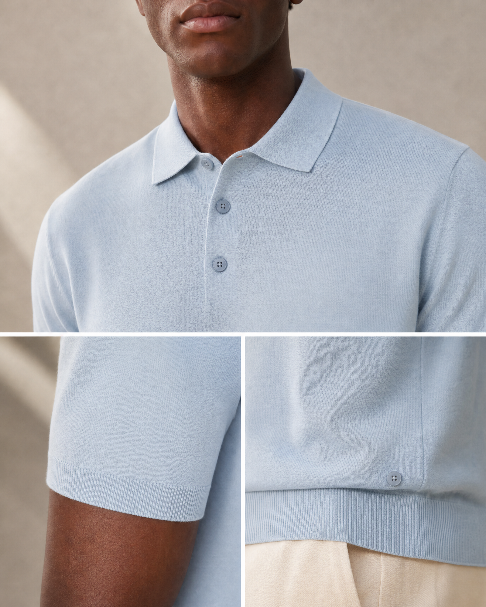 Lightweight Cashmere Short Sleeve Polo Shirt