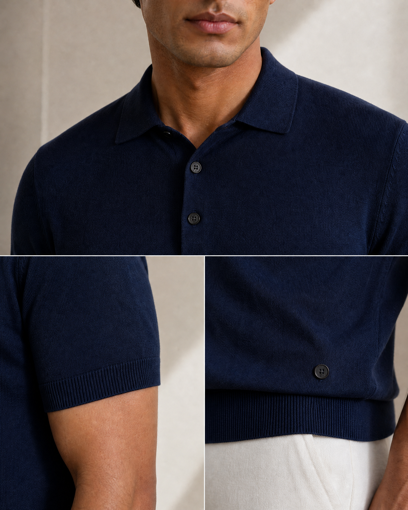 Lightweight Cashmere Short Sleeve Polo Shirt