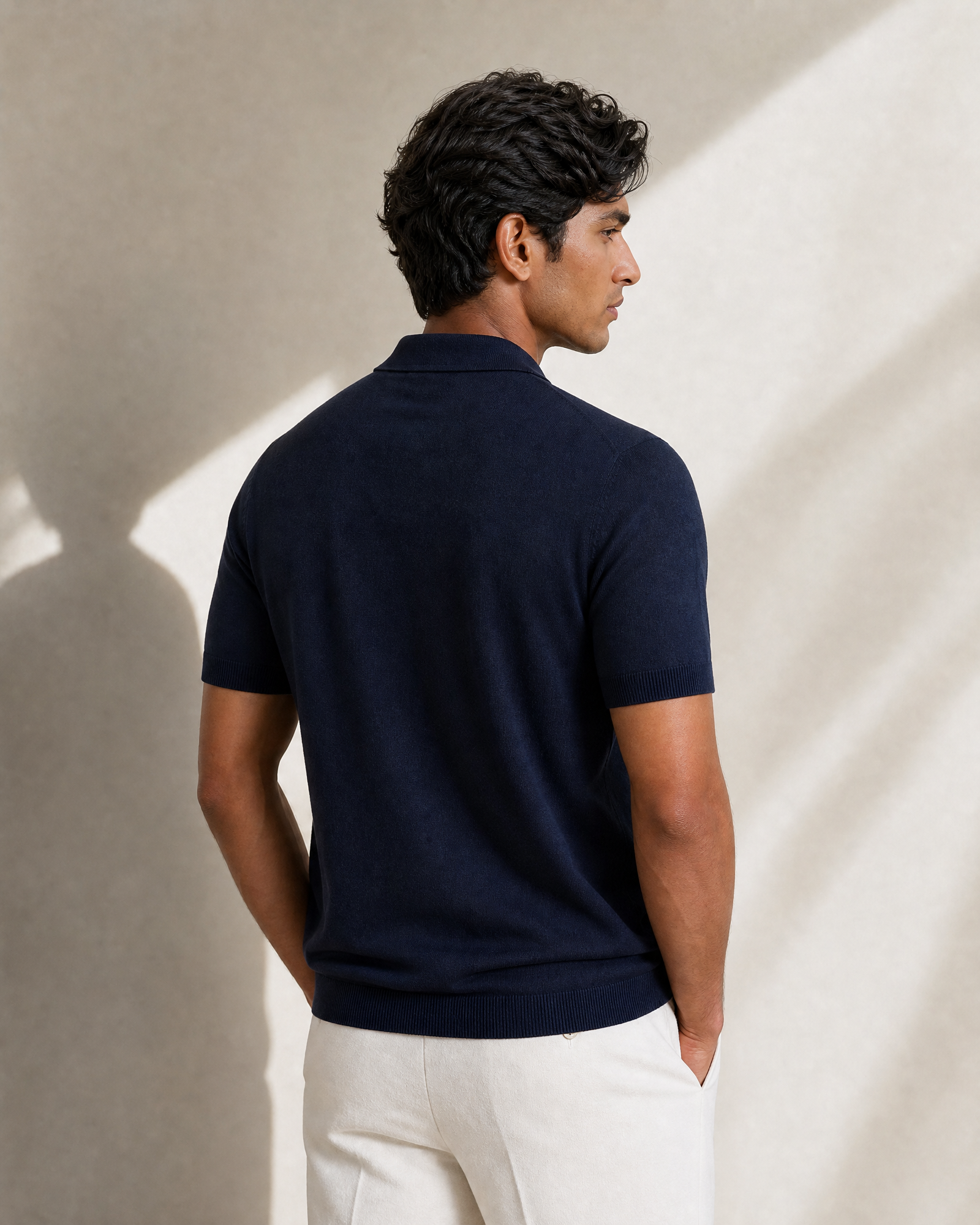 Lightweight Cashmere Short Sleeve Polo Shirt