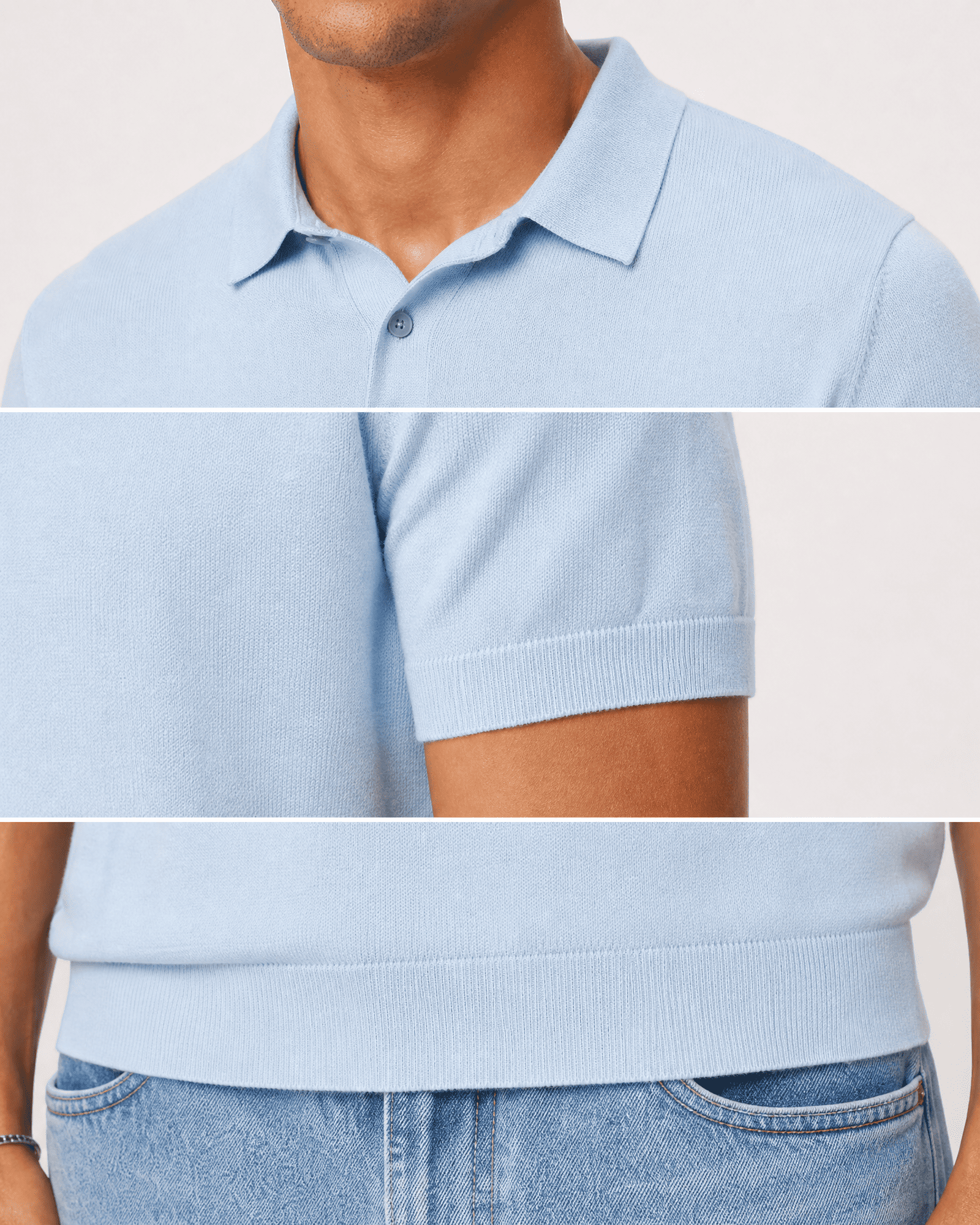 Breathable Pima Cotton Cashmere Polo Shirt