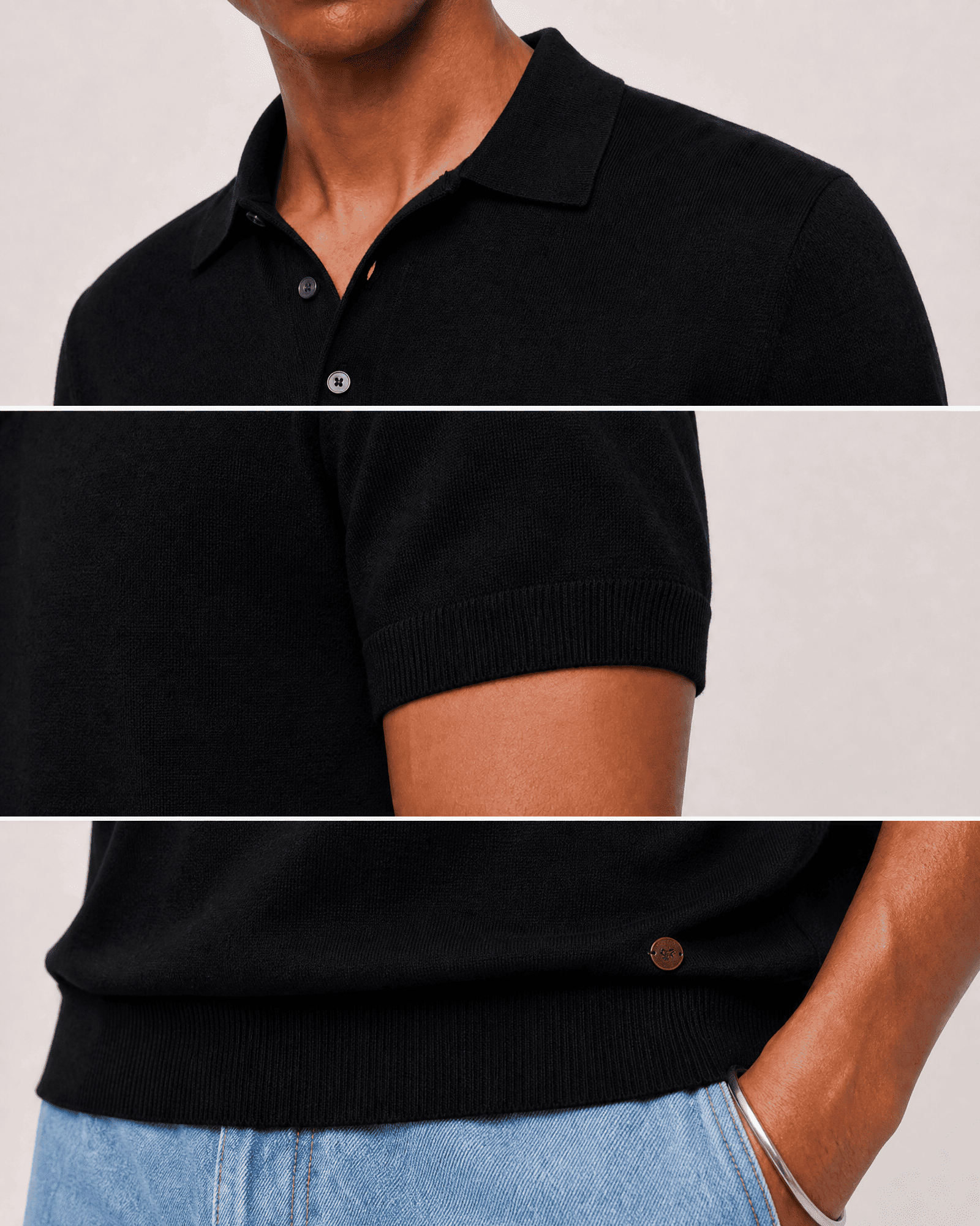 Breathable Pima Cotton Cashmere Polo Shirt