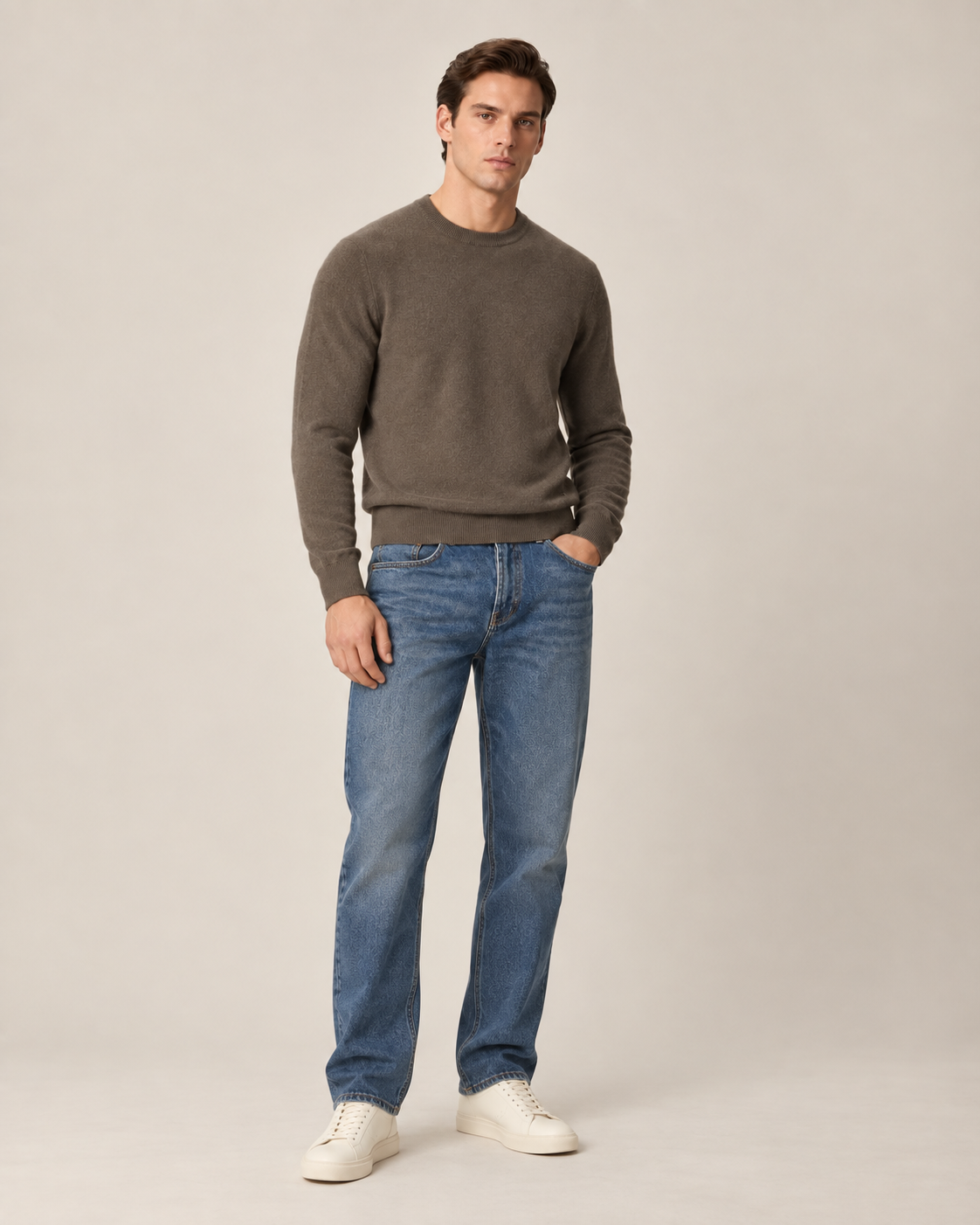 Luxe 100% Cashmere Crew Neck Sweater