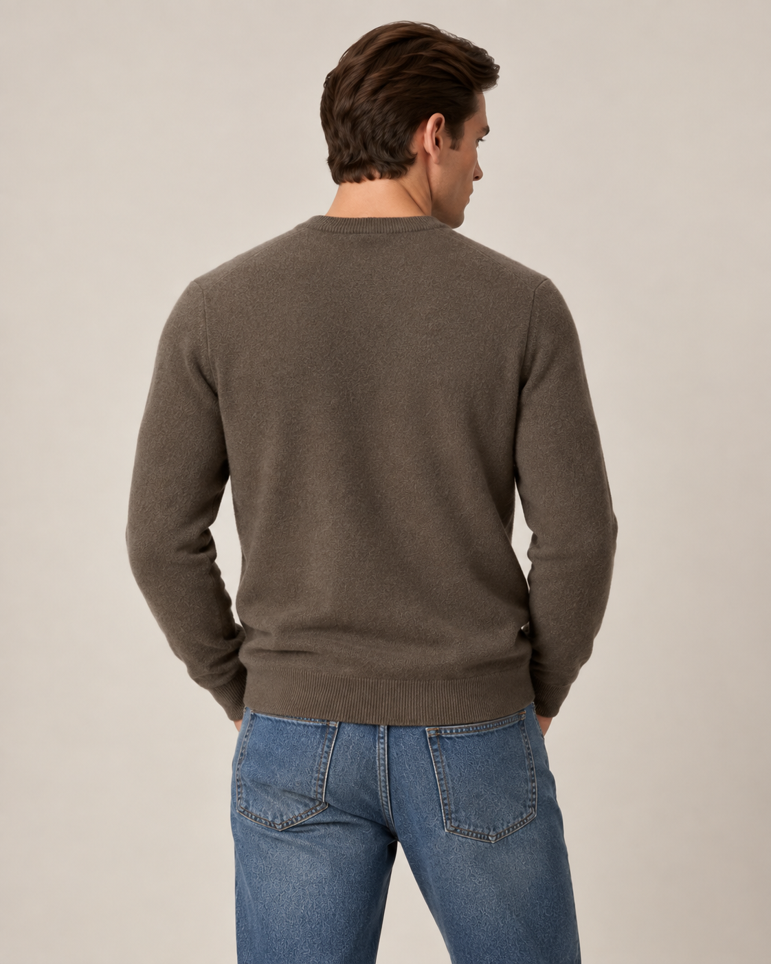 Luxe 100% Cashmere Crew Neck Sweater
