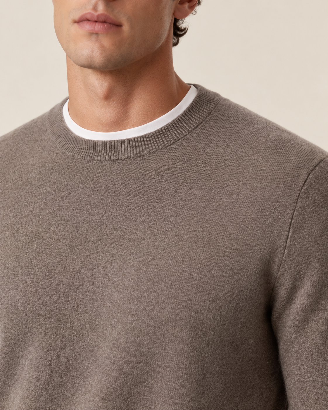 Luxe 100% Cashmere Crew Neck Sweater