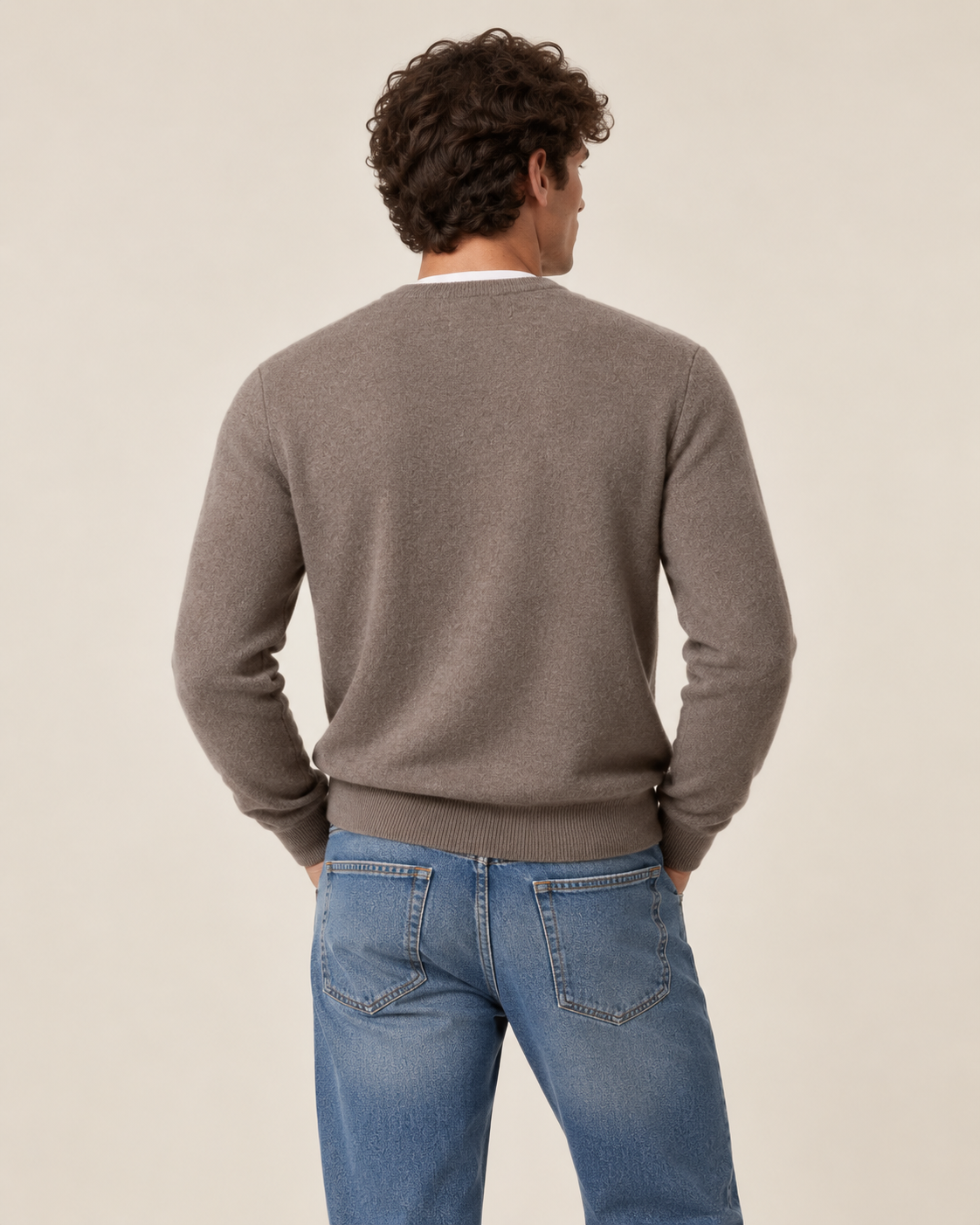 Luxe 100% Cashmere Crew Neck Sweater