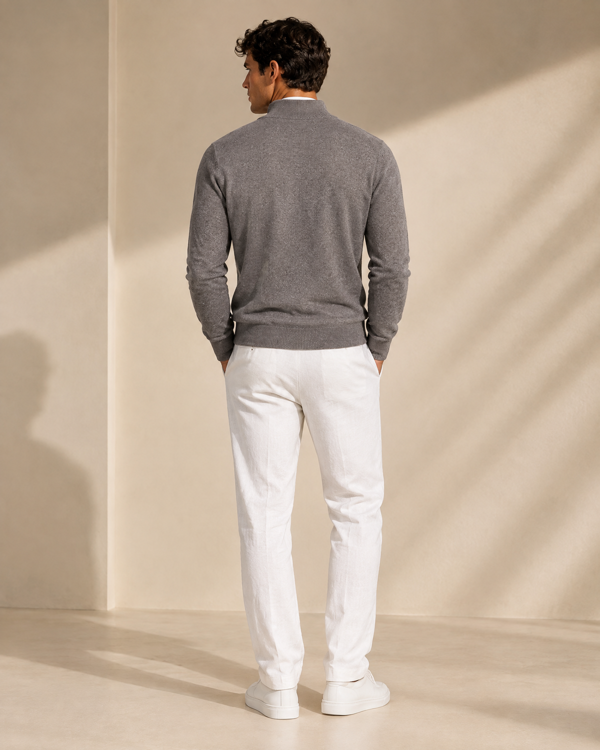 100% Cashmere Half Zip Sweater