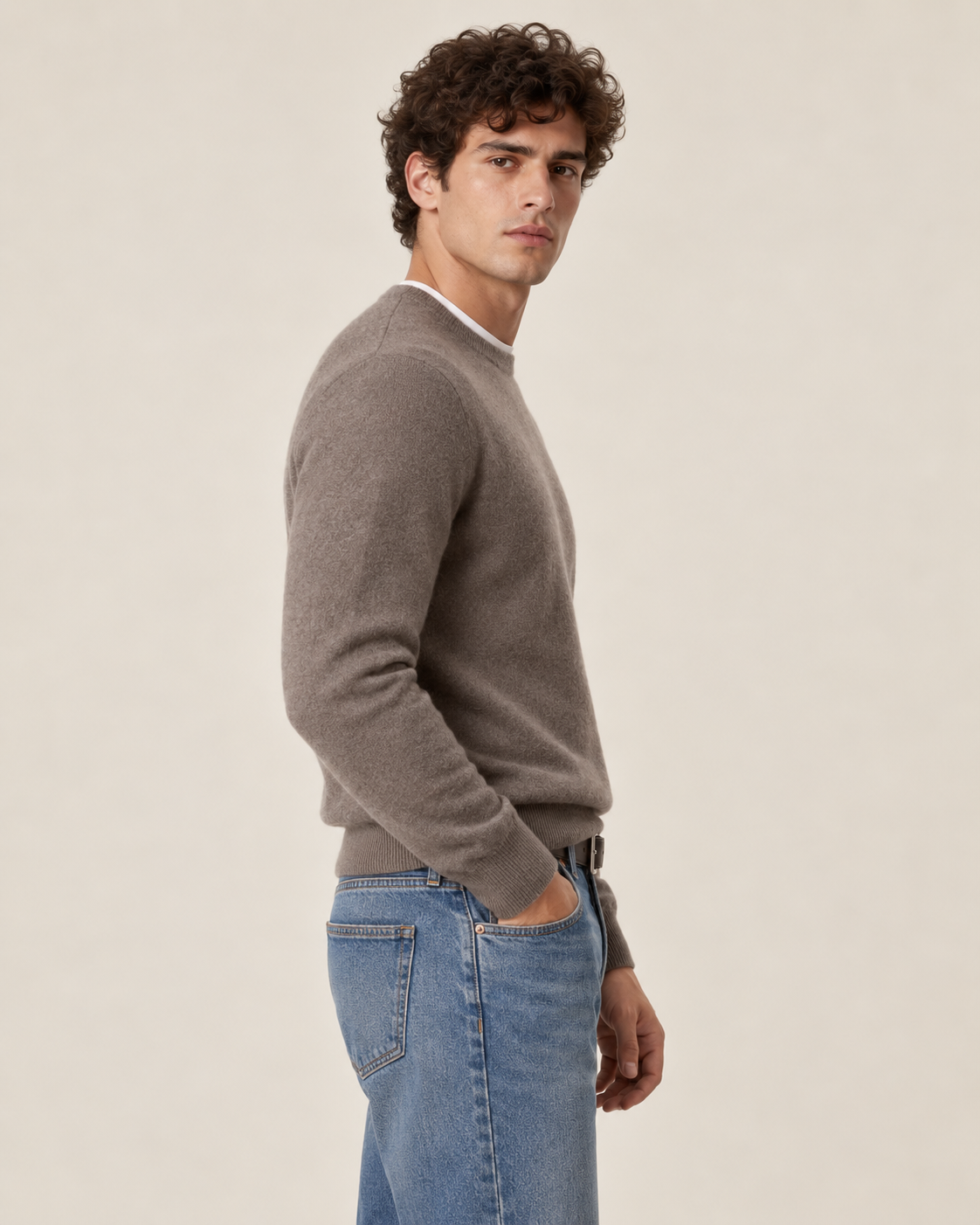 Luxe 100% Cashmere Crew Neck Sweater