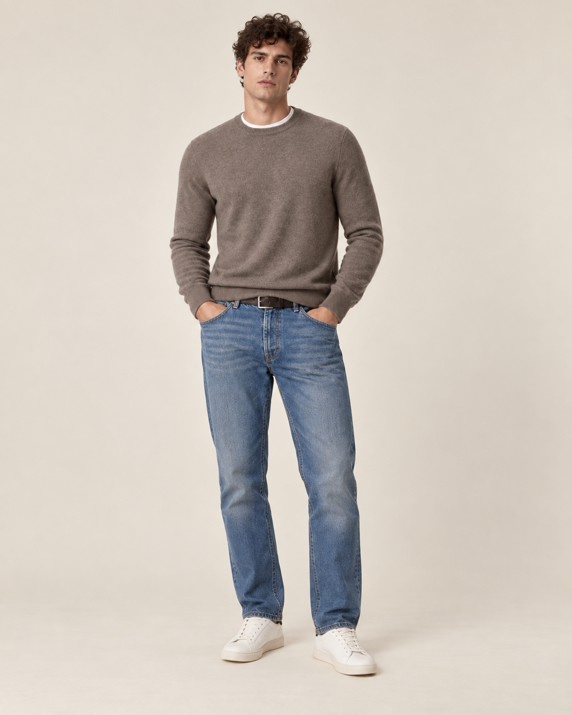 Luxe 100% Cashmere Crew Neck Sweater