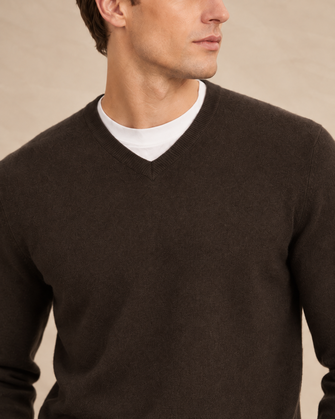 Classic Men's Cashmere V-Neck Pullover