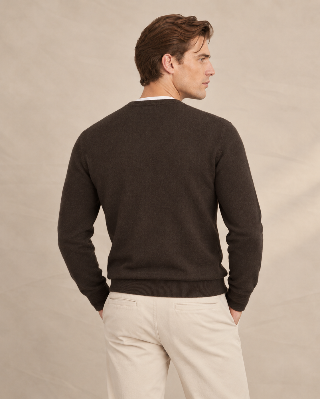 Classic Men's Cashmere V-Neck Pullover