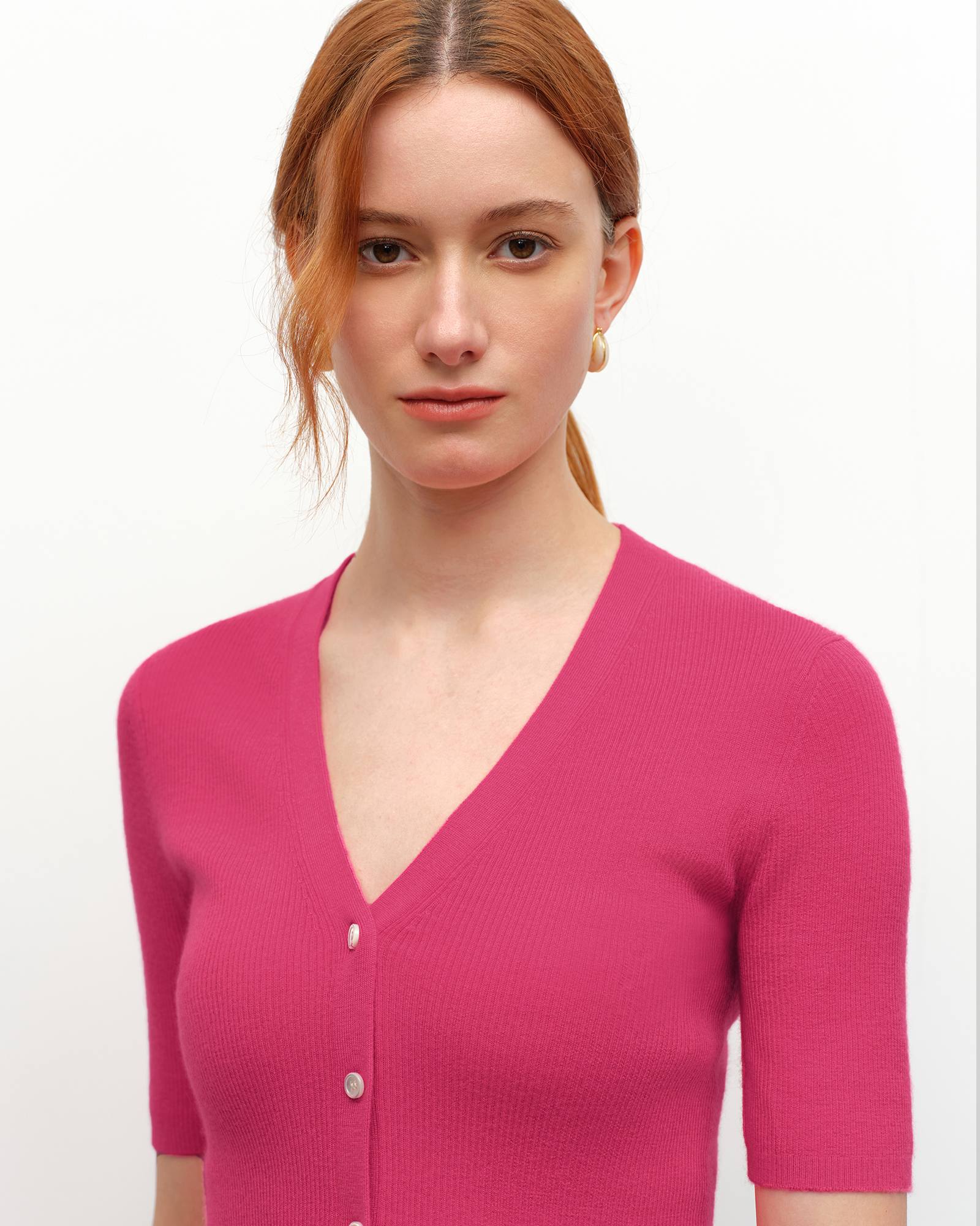 Lightweight Cashmere Silk Short Sleeve Cardigan – kvsscashmere
