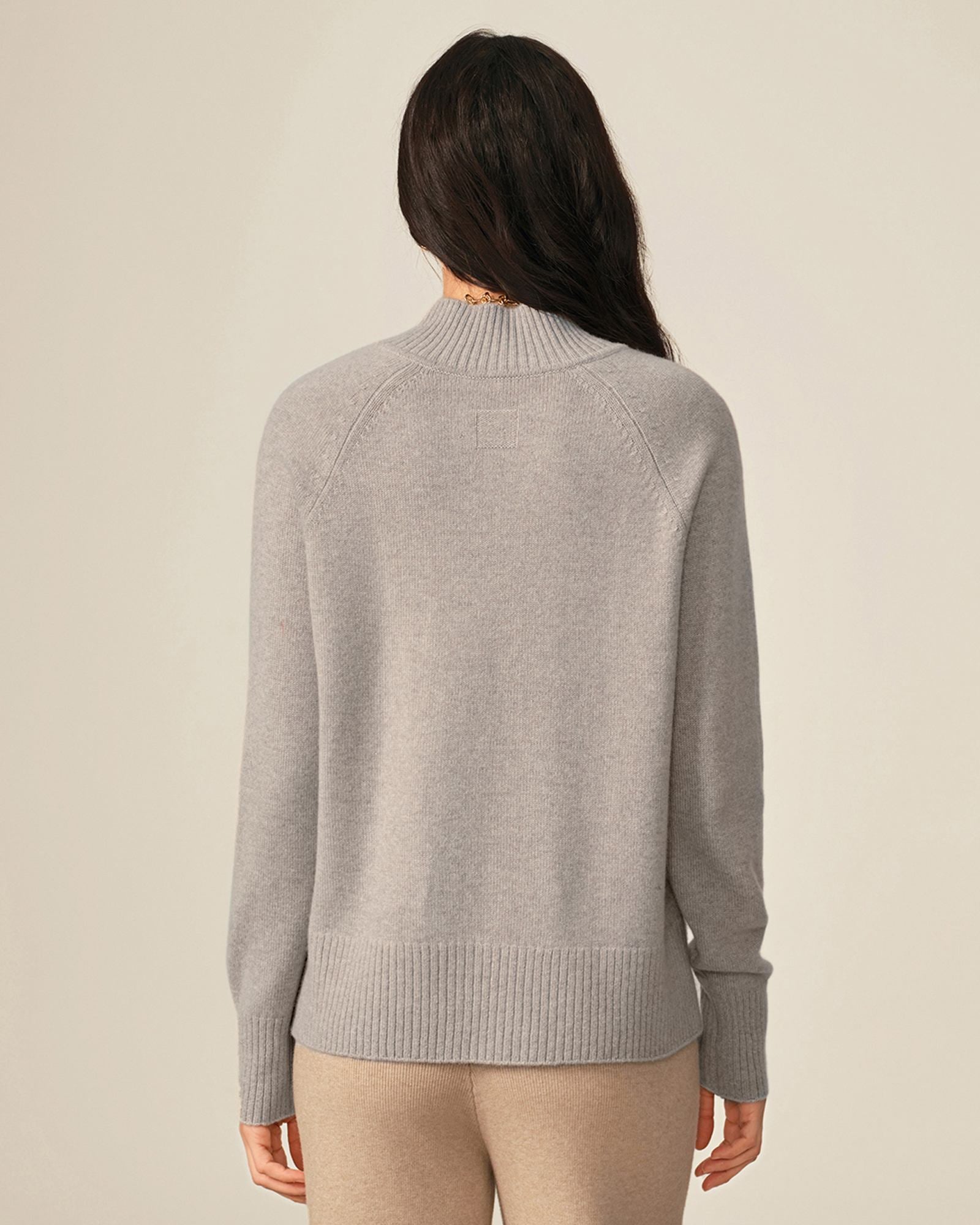 Women's 100% Cashmere Mock Neck Sweater