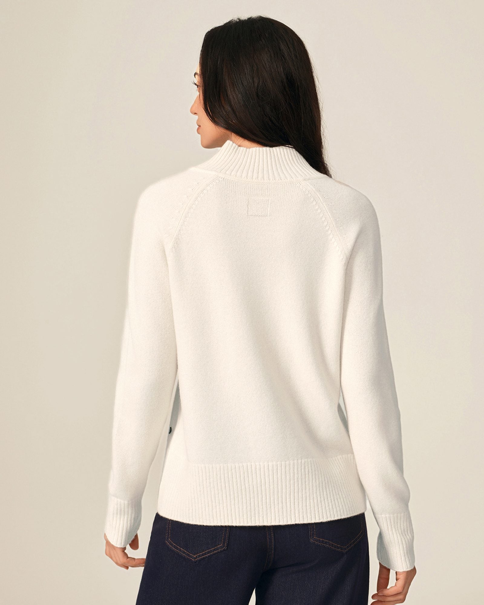 Women's 100% Cashmere Mock Neck Sweater
