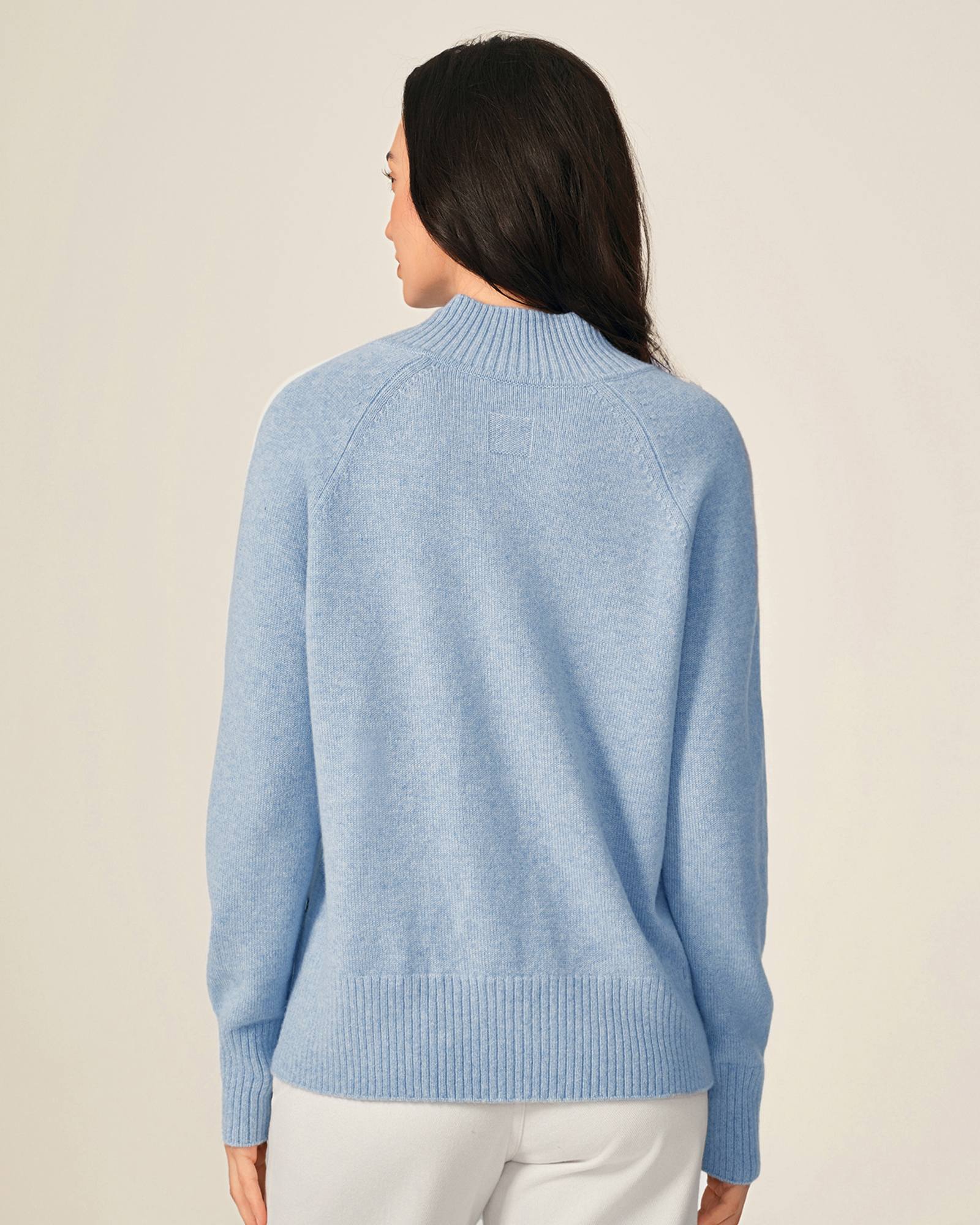 Women's 100% Cashmere Mock Neck Sweater