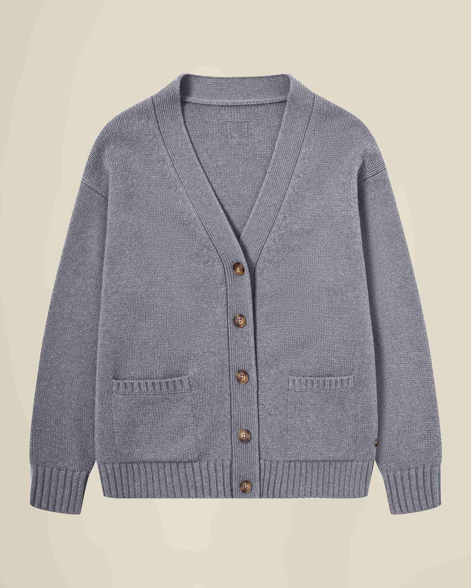 Timeless 100% Pure V-neck button cardigan