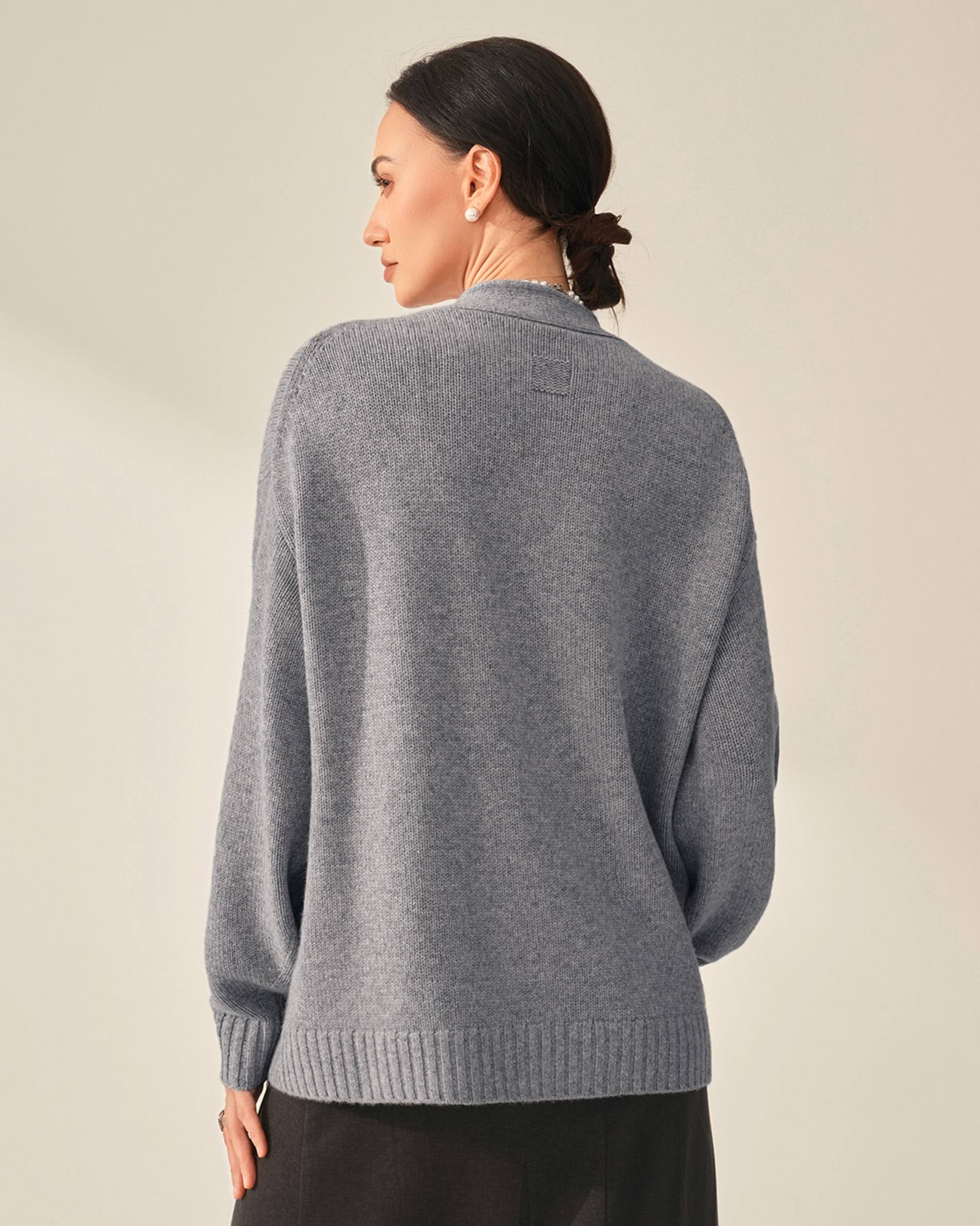 Timeless 100% Pure V-neck button cardigan