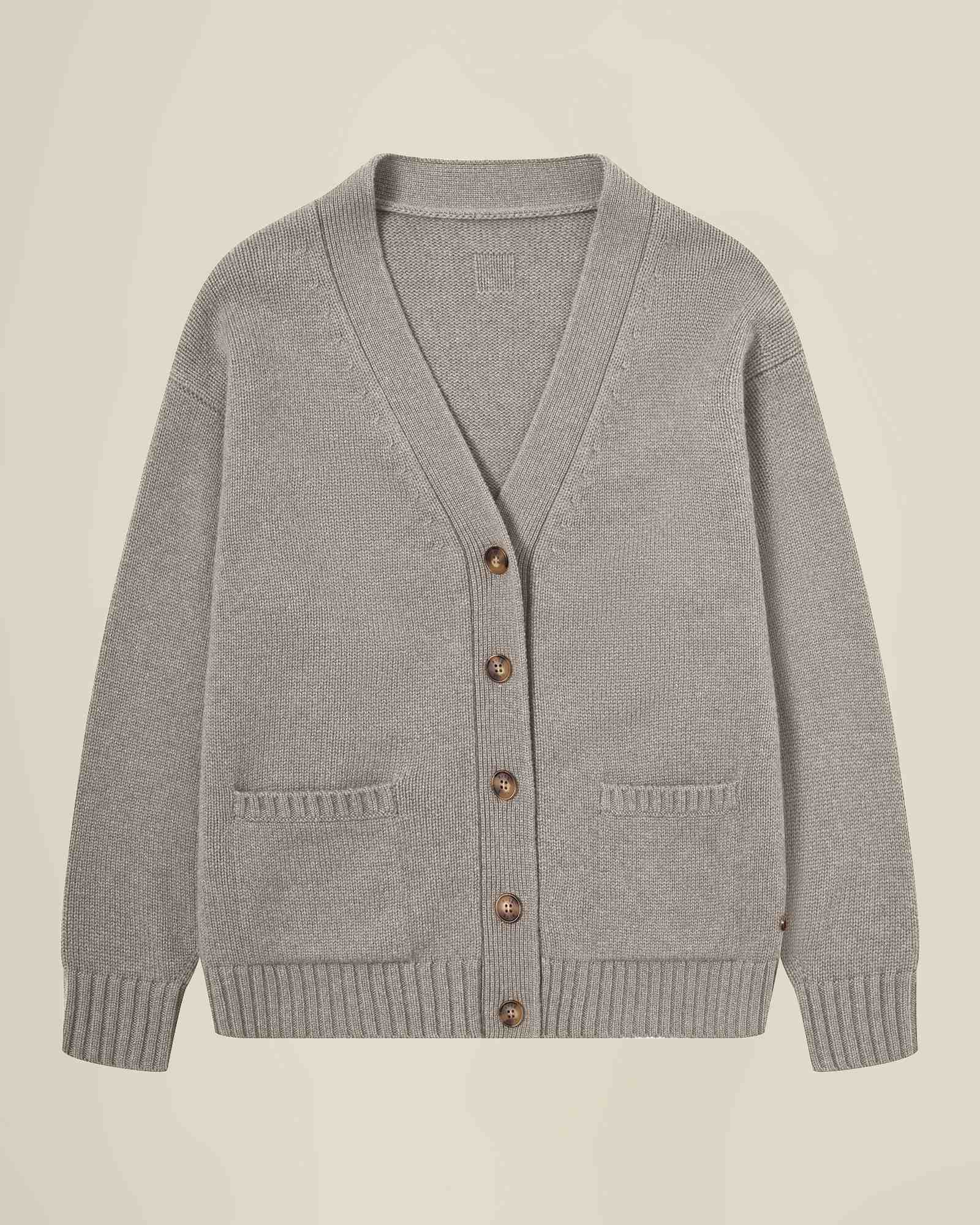 Timeless 100% Pure V-neck button cardigan