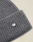 Ribbed Cashmere Beanie Hat for Women