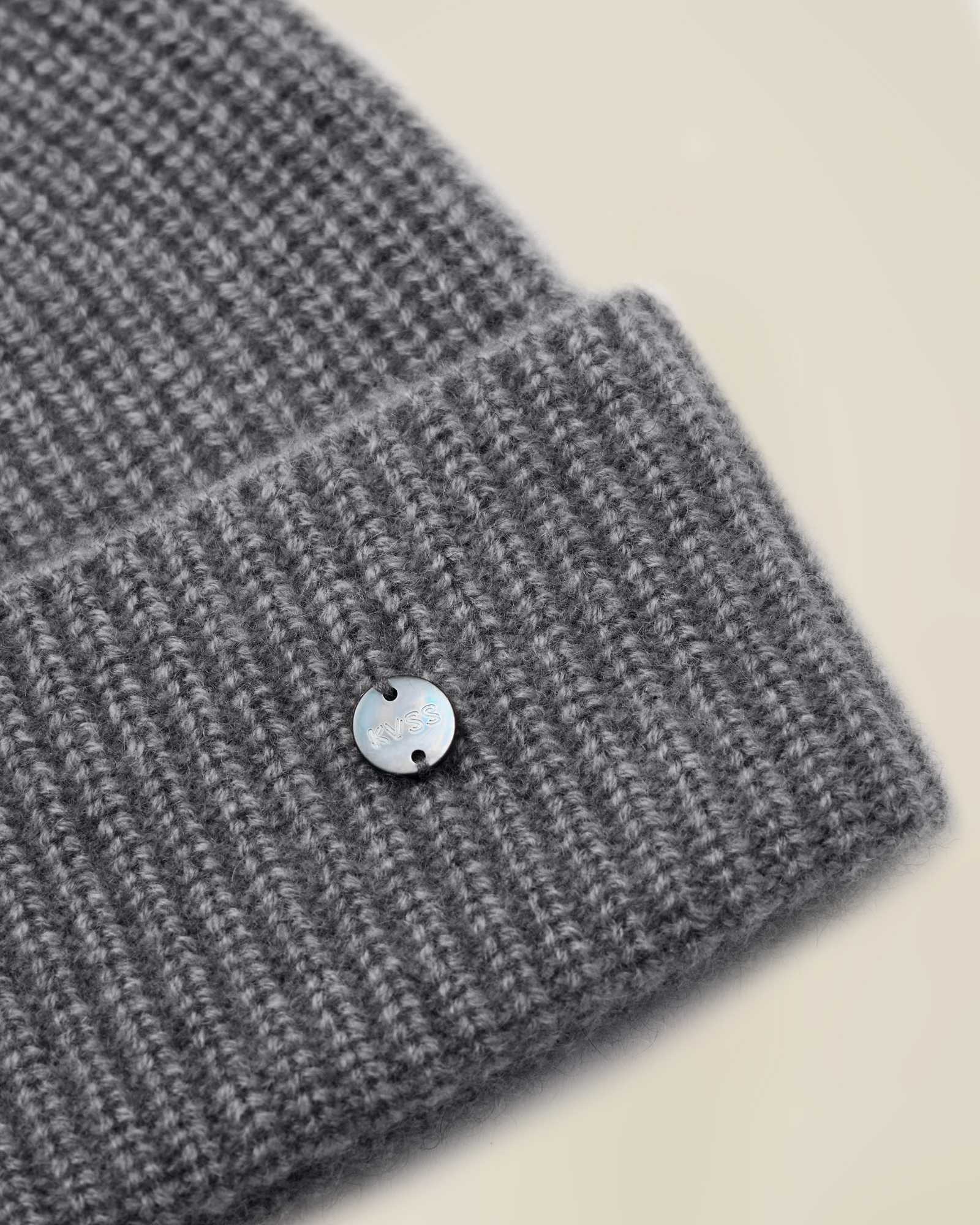 Ribbed Cashmere Beanie Hat for Women