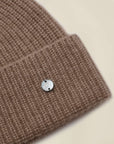 Ribbed Cashmere Beanie Hat for Women