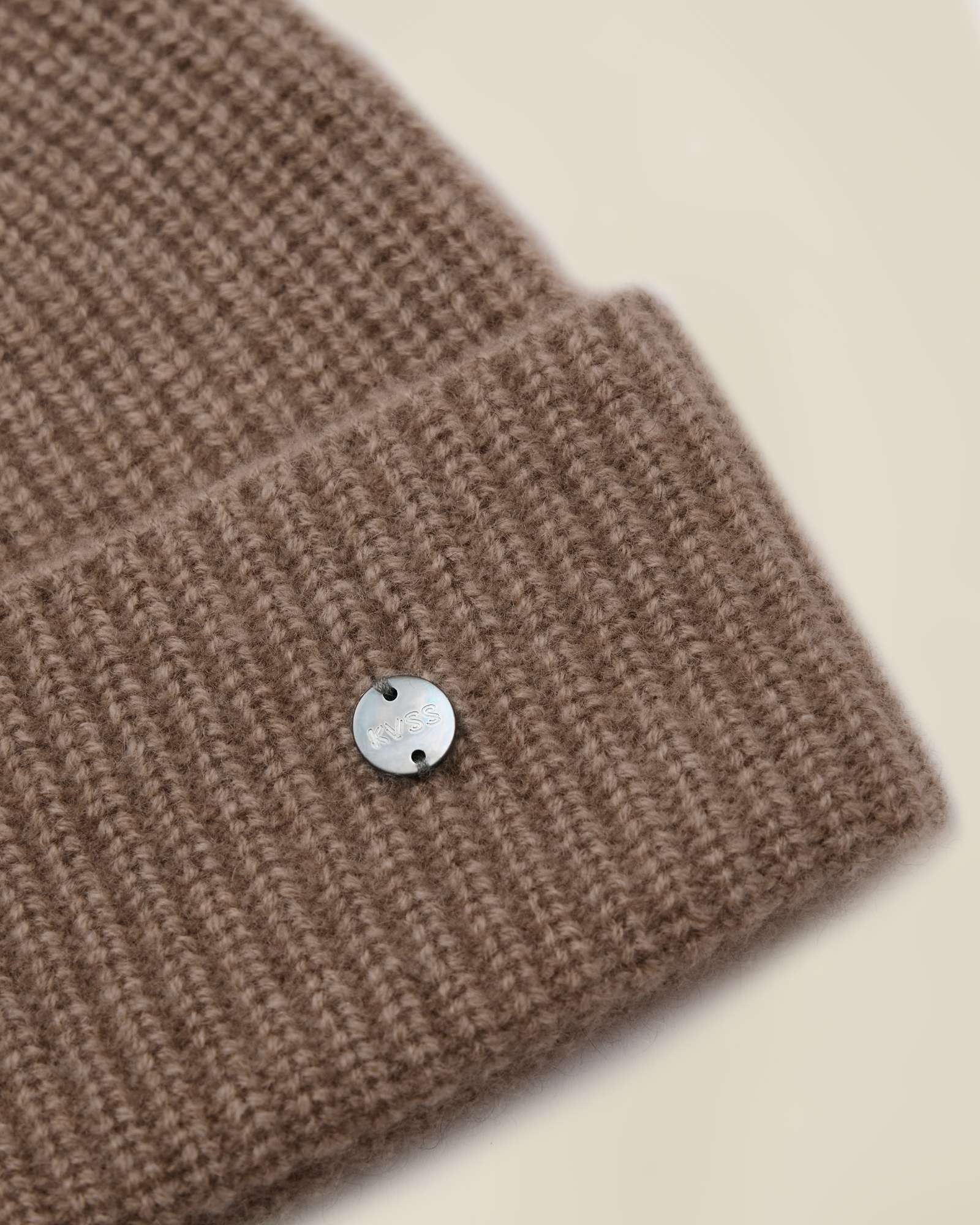 Ribbed Cashmere Beanie Hat for Women