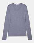 Soft Ribbed V-Neck Cashmere Sweater