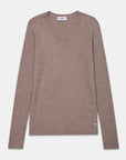 Soft Ribbed V-Neck Cashmere Sweater