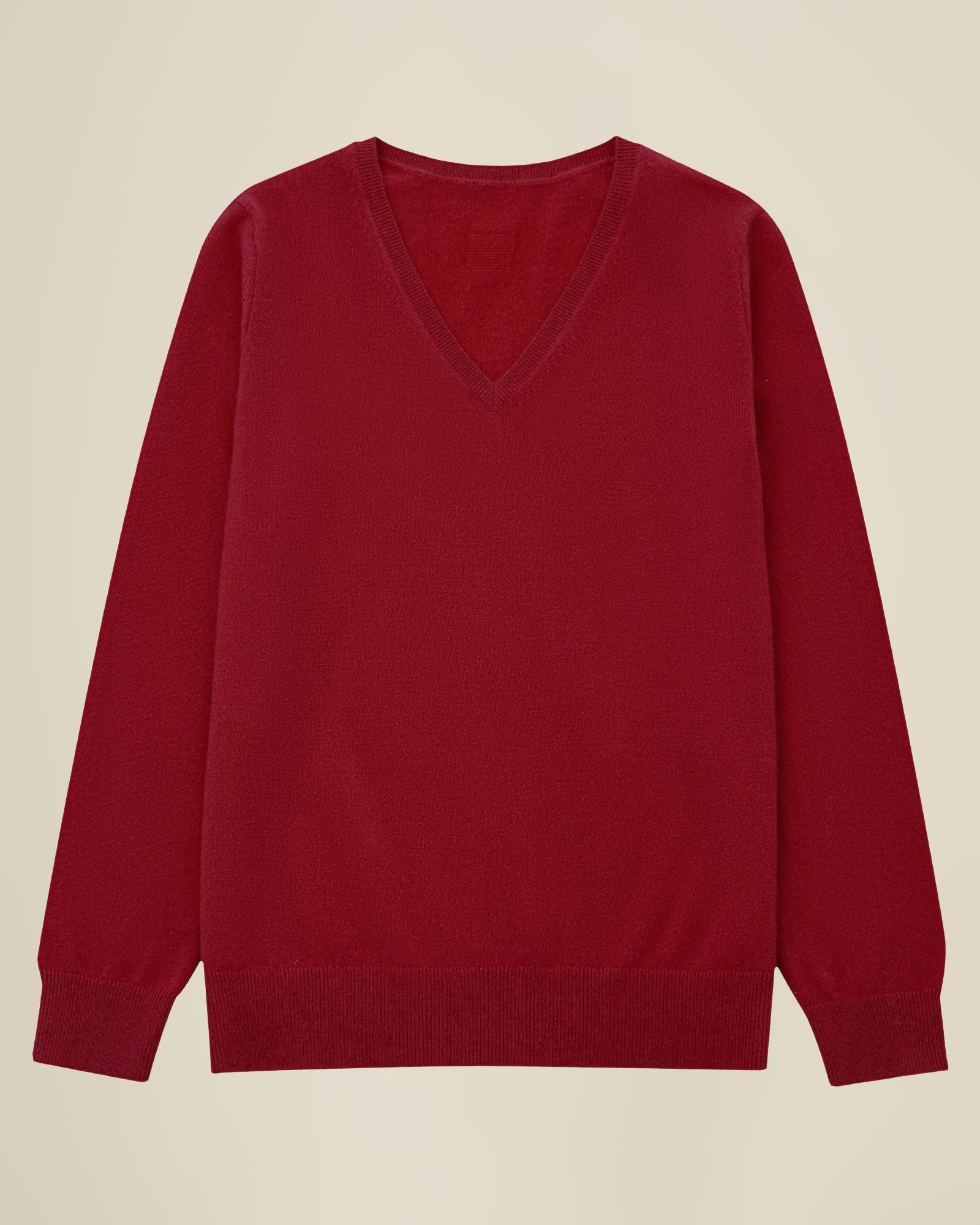 100% Cashmere Classic V-Neck Sweater
