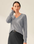 100% Cashmere Classic V-Neck Sweater