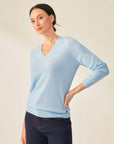 100% Cashmere Classic V-Neck Sweater