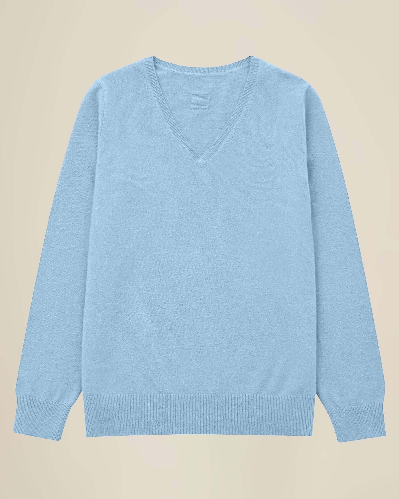 100% Cashmere Classic V-Neck Sweater