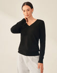 100% Cashmere Classic V-Neck Sweater