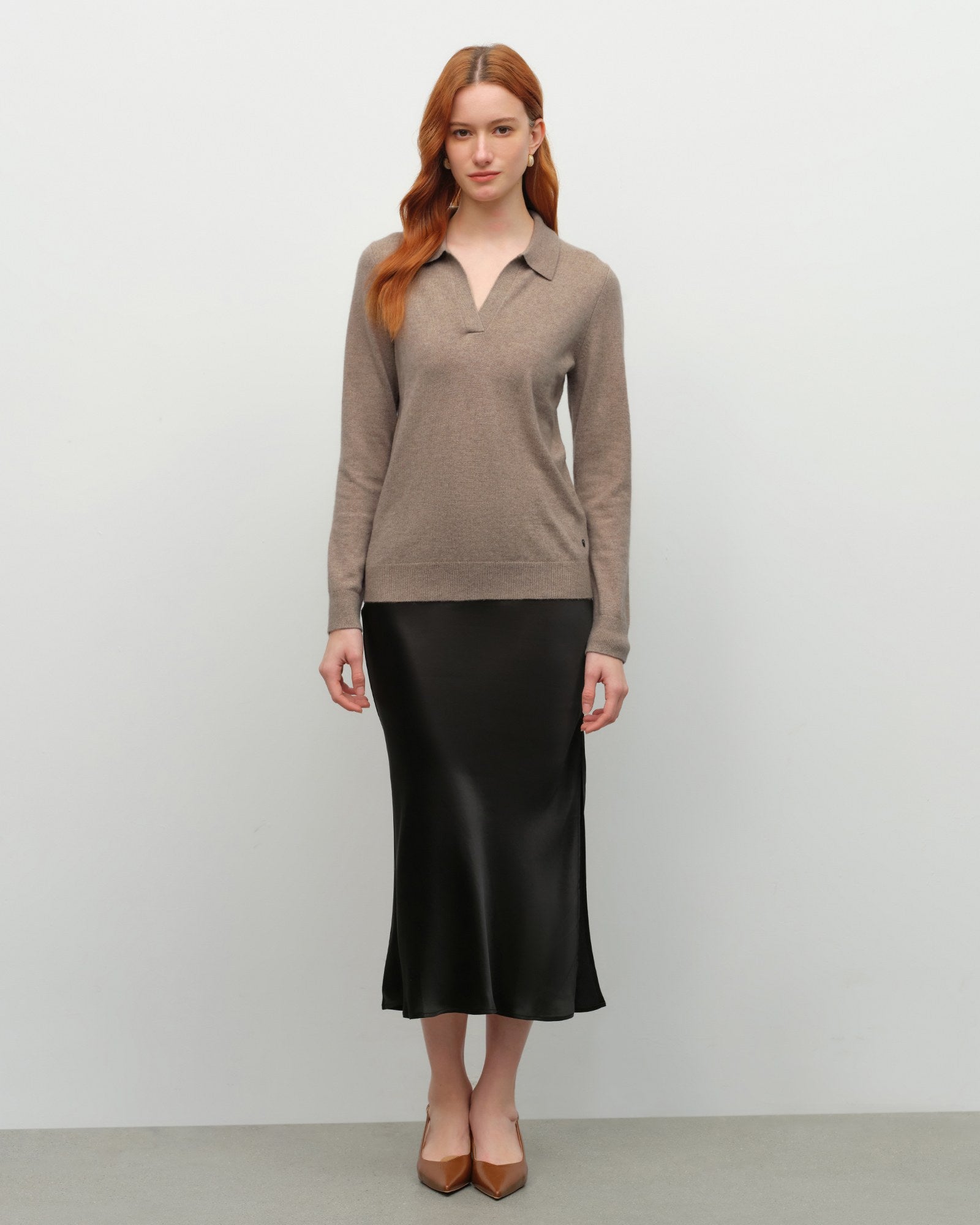 Ultra Soft Cashmere Polo Neck Sweater