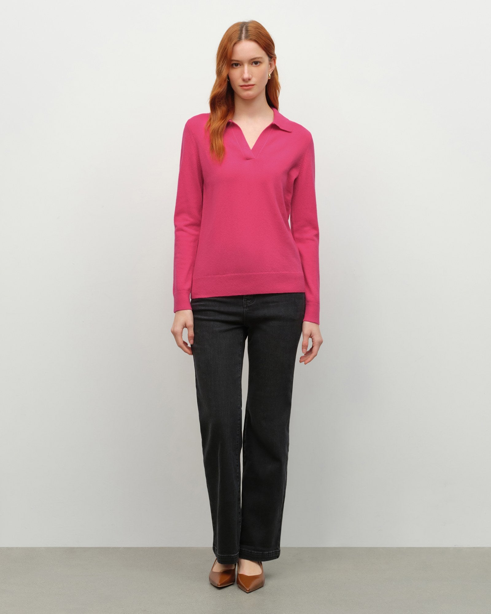 Ultra Soft Cashmere Polo Neck Sweater