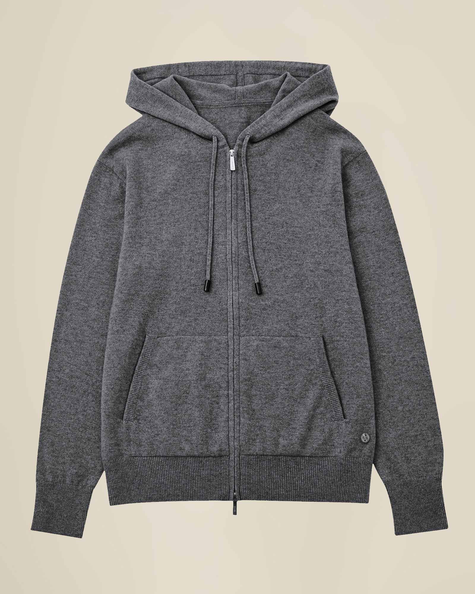 Pure Cashmere Zip-Up Hoodie for Women