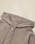 Pure Cashmere Zip-Up Hoodie for Women