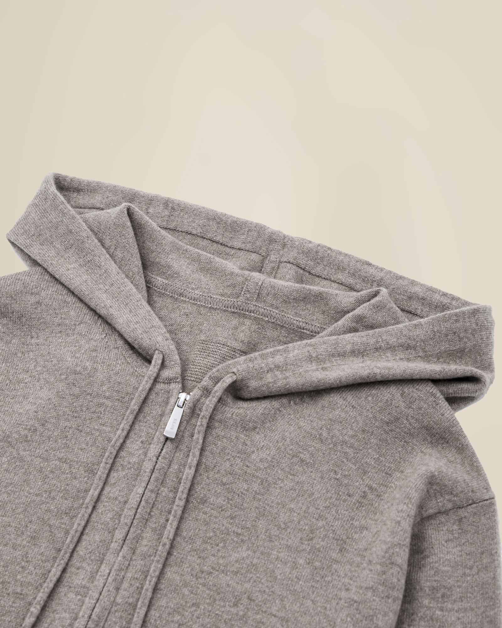 Pure Cashmere Zip-Up Hoodie for Women