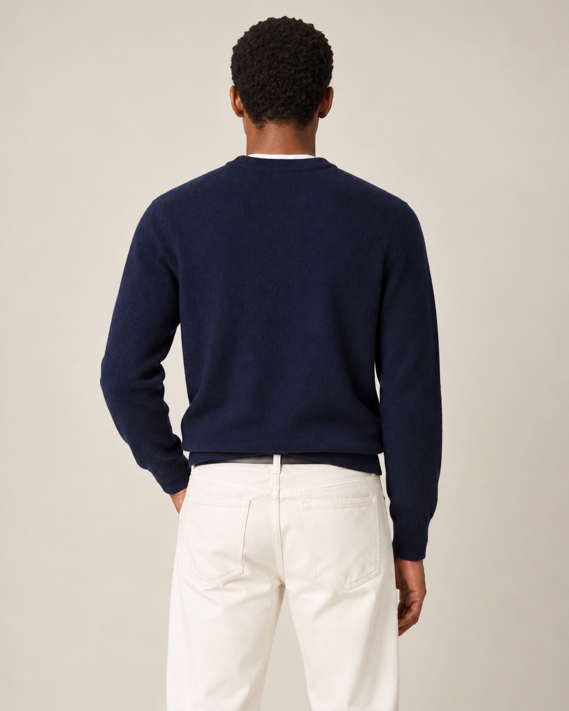 Luxe 100% Cashmere Crew Neck Sweater