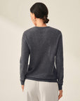 Classic women's Crewneck 100% Cashmere Sweater
