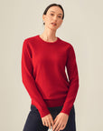 Classic women's Crewneck 100% Cashmere Sweater