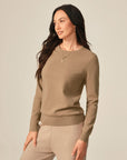 Classic women's Crewneck 100% Cashmere Sweater