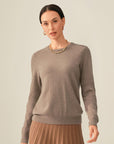 Classic women's Crewneck 100% Cashmere Sweater