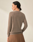 Classic women's Crewneck 100% Cashmere Sweater