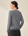 Classic women's Crewneck 100% Cashmere Sweater