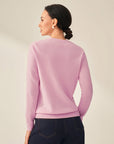 Classic women's Crewneck 100% Cashmere Sweater
