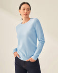 Classic women's Crewneck 100% Cashmere Sweater