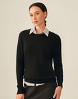 Classic women's Crewneck 100% Cashmere Sweater