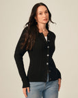 100% Cashmere Cable Knit Button Cardigan