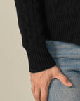 100% Cashmere Cable Knit Button Cardigan