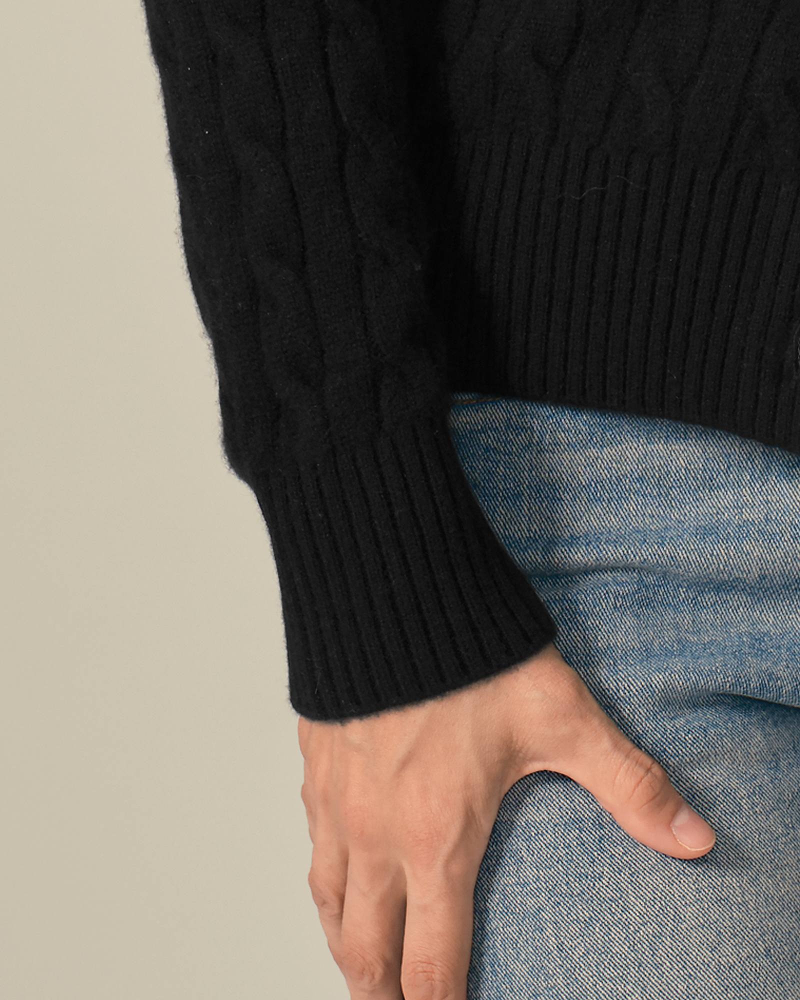 100% Cashmere Cable Knit Button Cardigan